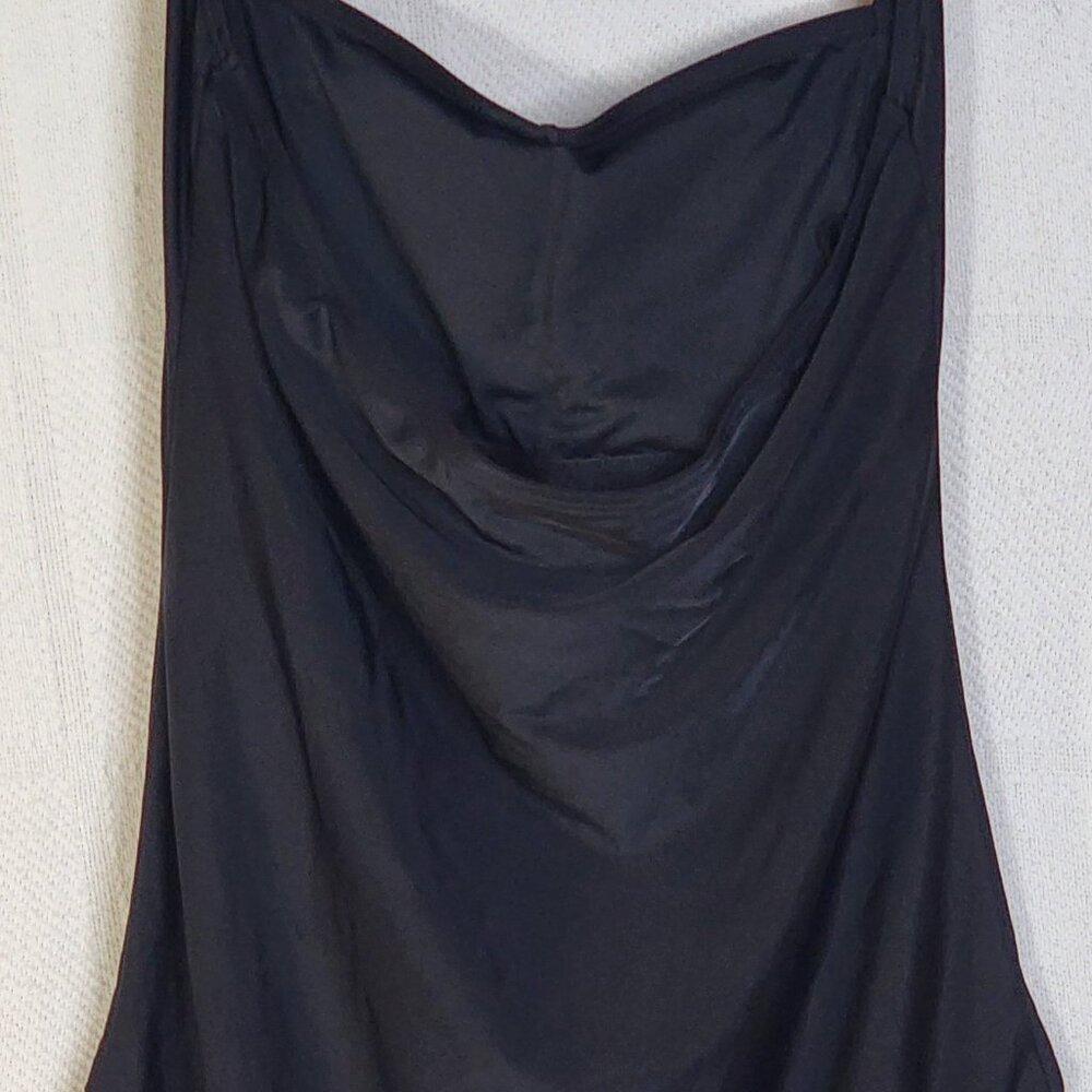 Smismivo Black Tummy Control Halter One Piece Slimming Ruched Bathing Suit Sz M - Picture 11 of 16